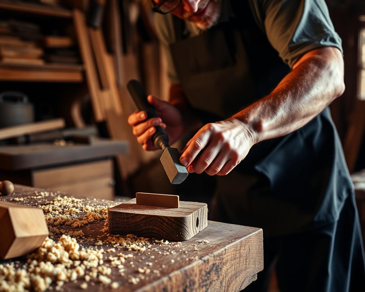 Carpenter at the bench